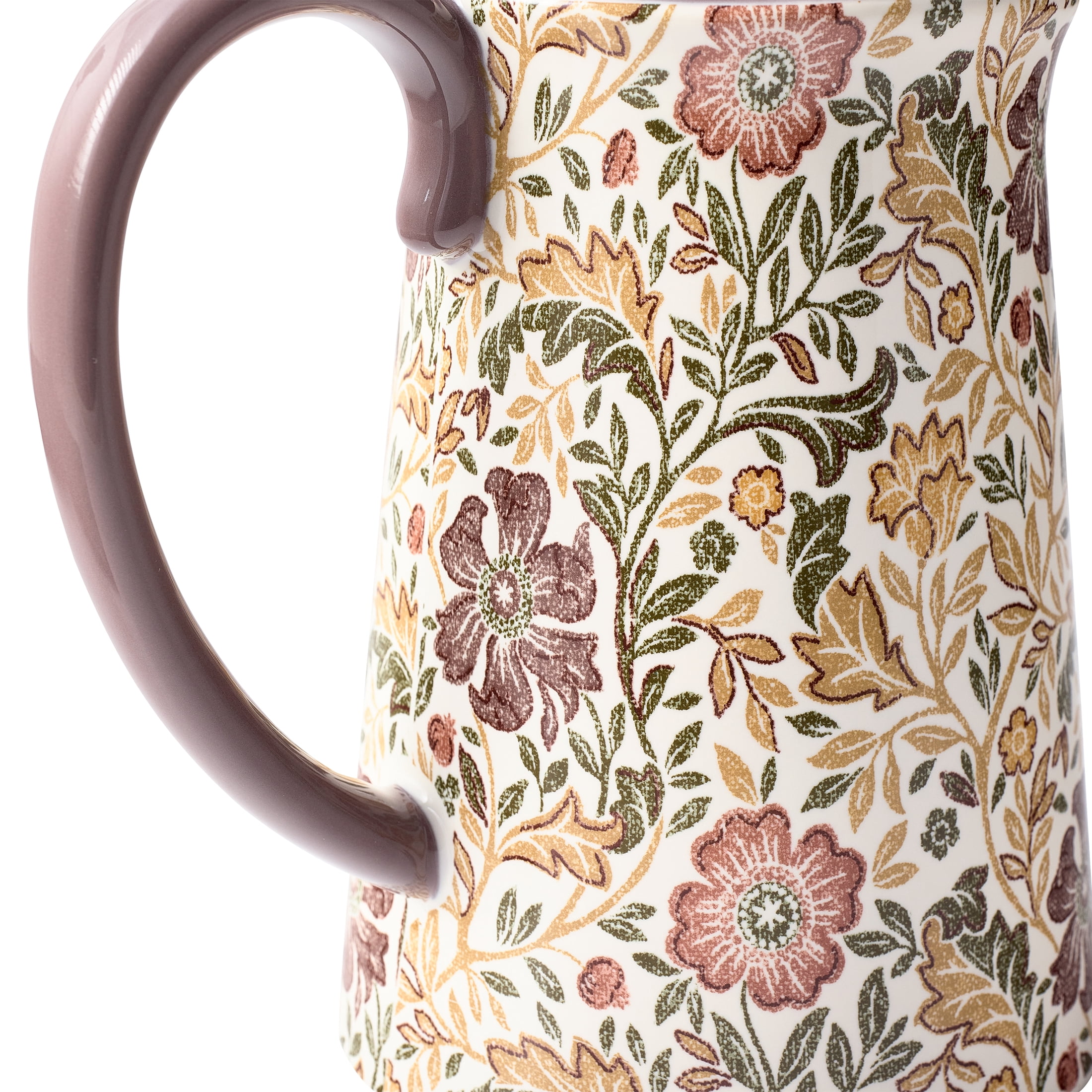 Better Homes & Gardens Edith Vine Floral 59.5 oz Stoneware Pitcher