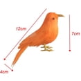 thumbnail image 2 of Modelo de Aves Decoración de Plumas Coloridas Artesanía de Aves Artificiales 7-naranja Zulema Pájaro Artificial Decorativo, 2 of 6