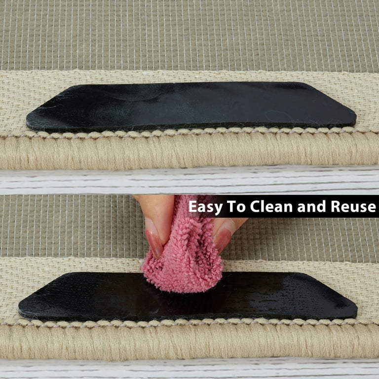8pcs Non-Slip Rug Pads for Hardwood Floors and Tiles - Reusable