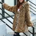 thumbnail image 4 of Tuphregyow Women Winter Long Sleeve Coat Trendy Jacket Solid Oversized Loose Warm Outerwear with Pocket Fuzzy Fleece Open Front Hooded Cardigans Brown M, 4 of 9