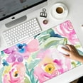thumbnail image 6 of Floral Desk Mat, Extended Desk Pad Mat, Large Mouse Pad for Desk, Waterproof Computer Mat with Edge Stitching, 2 MM Thickness Keyboard Mat with Non-Slip Rubber Base for Office, 6 of 7