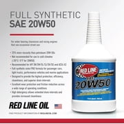 Red Line 12504 SAE 20W50 Fully Synthetic Motor Oil - 1 Quart