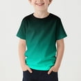 thumbnail image 2 of CYRBOKO Toddler Boys T-shirts, Casual Short Sleeve Summer Gradient Color Sports Tee Army Green Size 4-5 T, 2 of 4
