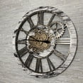 thumbnail image 3 of THE GEARS CLOCK Wall Clock with Real Moving Gears AM-LI_ 36 in Round Grey-White, 3 of 10
