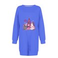 thumbnail image 4 of Pisexur Robe de Noël pour Femmes Mode Imprimé Arbre de Noël Col Rond Robe Chandail en Molleton Décontractée Manches Longues Robe de Fête d'Automne Mini Robe, 4 of 4