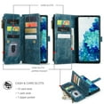 thumbnail image 2 of Samsung Galaxy S20 FE Case,Dteck Magnetic Wallet Case Premium Durable PU Leather Zipper Pocket Card Holder Kickstand Phone Cover for GalaxyS20 FE 5G,Blue, 2 of 6