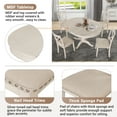 thumbnail image 3 of EUROCO 5 Piece Dining Room Table Set,42" Round Dining Table with Extendable Tabletop & Breakfast Nook,Easy Clean Tabletop,Antique White, 3 of 8