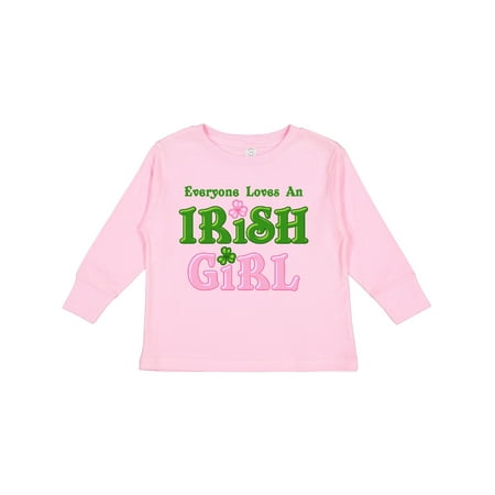 

Inktastic Loves an Irish Girl Gift Toddler Toddler Girl Long Sleeve T-Shirt