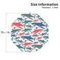 thumbnail image 2 of Naloa Colorful Shark Leather Coasters for Drinks, Durable Drink Coasters 4 Set for Tabletop Protection, Luxurious Home Décor and Housewarming Gift ( {designName})Octagon, 2 of 6
