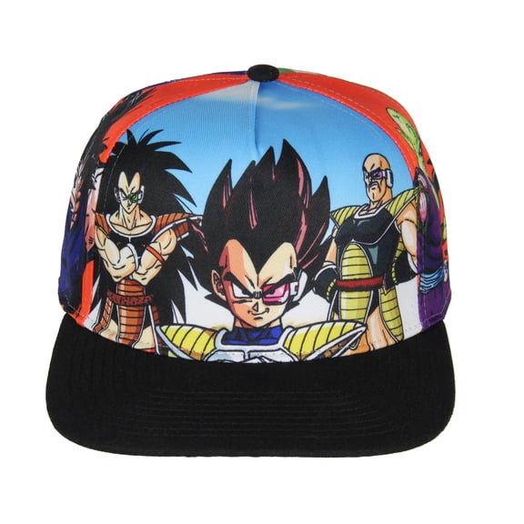 Dragon Ball Z Anime Hat Vegeta Saga Character Panel Flatbill Snapback Cap