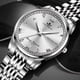 thumbnail image 3 of Reloj no mecánico para hombre, reloj para hombre, dorado, clásico, correa de acero fina, resistente al agua, luz nocturna, reloj de cuarzo para hombre, 3 of 6