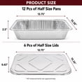 thumbnail image 4 of 28-Pcs Disposable Chafing Dish Buffet Set with Half Size Pans – Complete Catering Solution with Extra Fuel Cans & Lighter – Perfect Food Warmers for Parties & Events, 4 of 10