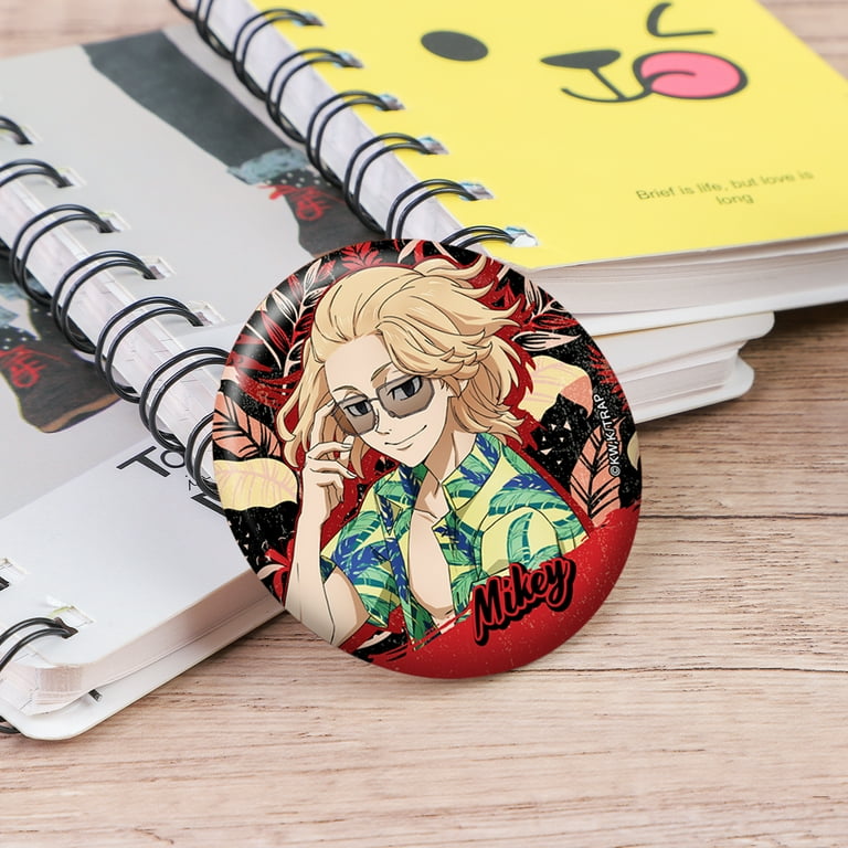 Anime Tokyo Revenger Baji Mikey Figure 1469 Badges Nonwoven Fabric Button  Brooch Pin Gifts Kids Toy