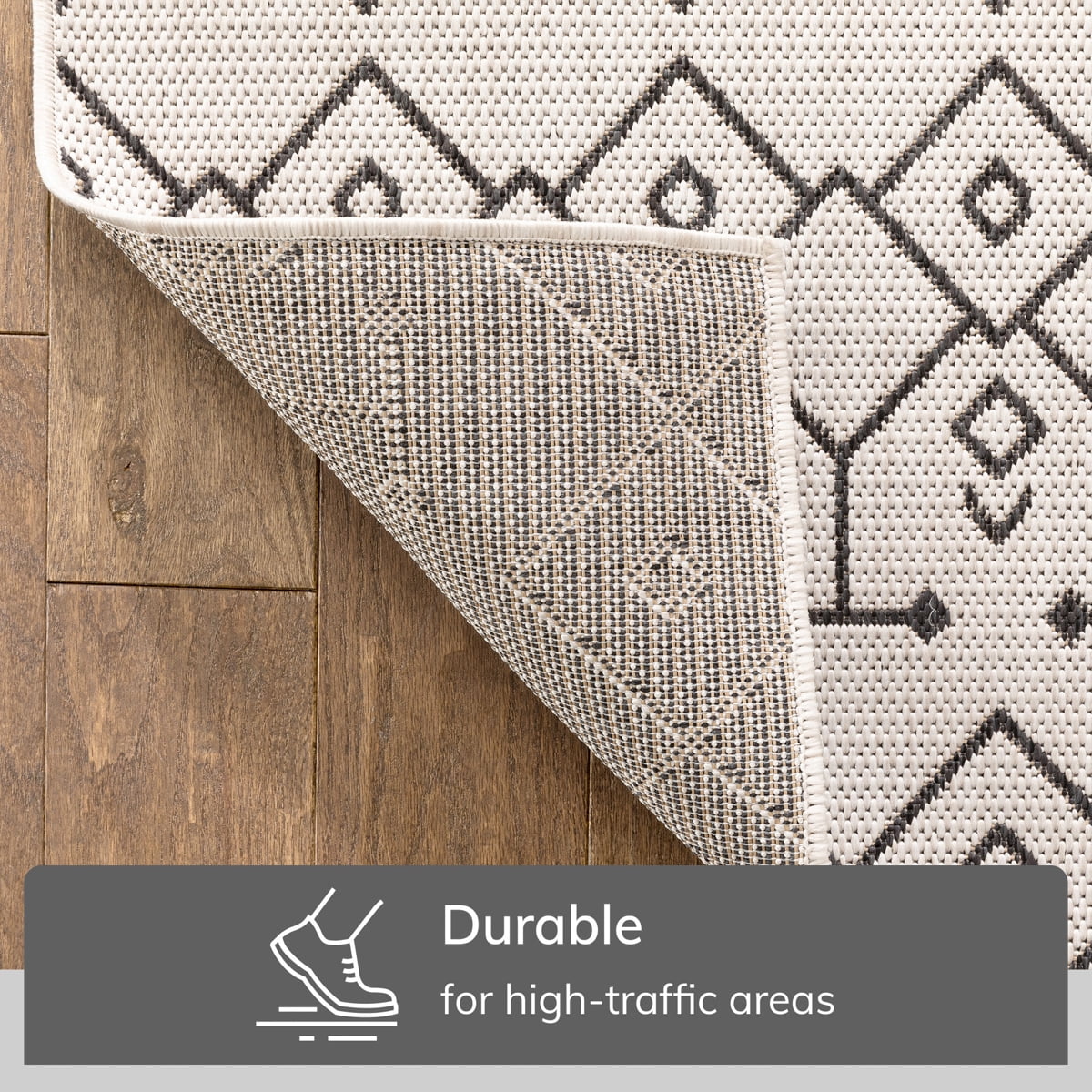Well Woven Medusa Nord Nordic Lattice Pattern Outdoor Ivory 9'3" x 12'6" Area Rug