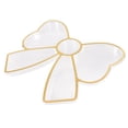thumbnail image 4 of Bow-Shaped Clear and Gold Plastic 12" x 10.51" Serving Tray, by Way To Celebrate, 4 of 6