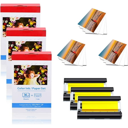 GREENCYCLE 3 Set Compatible for Canon KP-36IN 1 Color Ink Cassette and 36 Sheets 4 x 6 Paper Glossy Set use in SELPHY CP1300 CP1200 CP910 CP760 CP800 Series Wireless Compact Photo Printer GREENCYCLE 3 Set Compatible for Canon KP-36IN 1 Color Ink Cassette and 36 Sheets 4 x 6 Paper Glossy Set use in SELPHY CP1300 CP1200 CP910 CP760 CP800 Series Wireless Compact Photo Printer