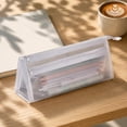 thumbnail image 5 of Under 1$ Pencil Case Transparent Mesh Double-Layer Exam Pen Pouch Japanese-Style 8.7x3.5x2in Black for Desk Supplies by Xuniizn, 5 of 8