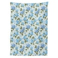 thumbnail image 3 of Ambesonne Bridal Tablecloth Rectangular Table Cover, Hydrangea Flowers Swirls, 60"x90", Pale Blue Reseda Green, 3 of 4