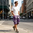 thumbnail image 5 of Men's Camo Cargo Shorts Elastic Waist with Multi-Pockets for Summer Casual Outdoor Work, 5 of 6