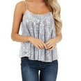 thumbnail image 2 of Lindreshi Tank Tops for Women Clearance Women's Summer Sexy Sequin Suspender Vest Sleeveless Tops, 2 of 8