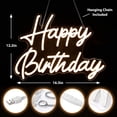 thumbnail image 3 of Letrero de neón de feliz cumpleaños, letrero de neón de feliz cumpleaños para telón de fondo con interruptor regulable, letrero de feliz cumpleaños para decoración de fiesta de cumpleaños (b, 3 of 5