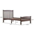 thumbnail image 3 of UBesGoo Wood Platform Bed with Headboard And Footboard,Walnut Twin, 3 of 9