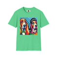 thumbnail image 6 of Mr an Mrs Basset Hounds POPArt3 Unisex Softstyle T-Shirt, 6 of 10
