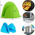thumbnail image 3 of HEETLY Silicone Pinch Grips, 4-Piece Mini Oven Mitts & Pot Holders Set, 446°F Heat Resistant, Blue & Green, 3 of 7