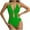Green, variant on Uaswgudfs Womens Strappy Deep V-Neck One-Piece Swimsuit with Cutout Accents, Sleeveless Form-Fitting Design, Beachwear Blue L