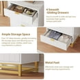 thumbnail image 6 of GAOMON Modern 4 Drawer Dresser, Wide Chest with Gold Metal Legs & Handles, Wood Storage Organizer for Bedroom, Living Room, Hallway, White, 6 of 6