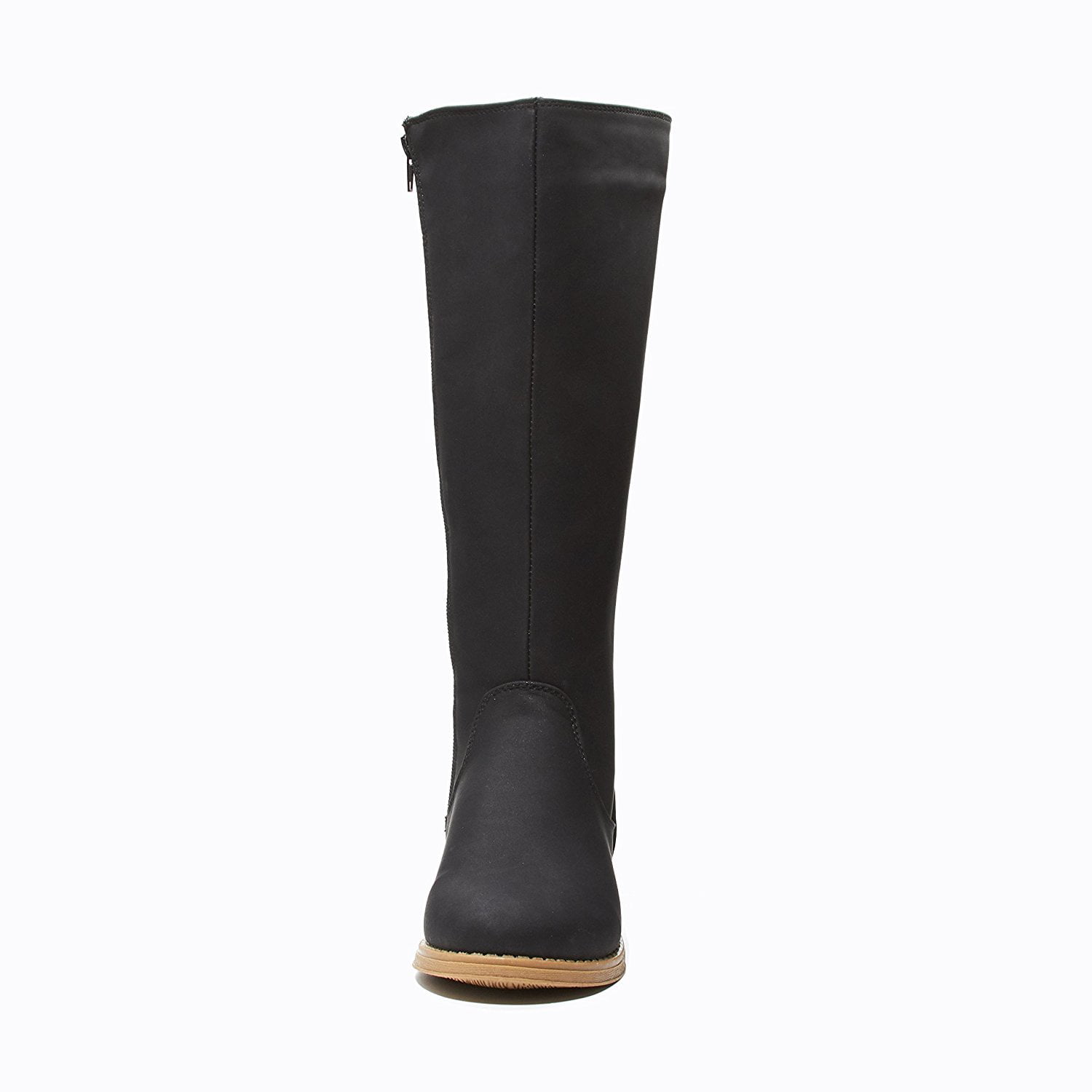 Details about    Women Outdoor Zip Up Tassels Block Heel Round Toe Knee High Boots Winter Warm D 