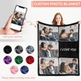 thumbnail image 3 of Personalised Blanket with Photo Text - Personalised Gifts for Women Men, Personalised Photo Blanket, Custom Blanket, Gifts for Family Kids Pet Friends, Gifts for Birthday Fathers/Mothers Day, 3 of 5