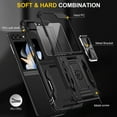 thumbnail image 3 of Dteck for Samsung Galazy Z Flip 5 Case, Galaxy Z Flip 5 Case with Screen Protector, Samsung Z Flip 5 Phone Case with Rotate Ring Magnetic Kickstand,Black, 3 of 7