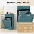 thumbnail image 6 of KIGOTY 10 Gallon Tilt-out Trash Cabinet, Pet-Proof Recycling Storage Cabinet for Kitchen, Lake BLUE, 6 of 8