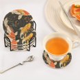 thumbnail image 3 of Yayeee 6 PCS Drink Coasters with Holder Set Woven Absorbent Round Tabletop Hot Pad, Fish Pattern, 3 of 7