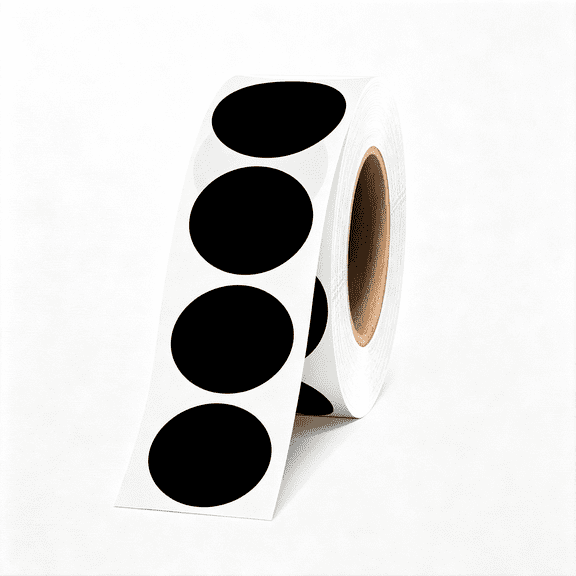 CCOCC 500 Pcs 3/4" Black Dot Stickers,Circle Color Coding Labels for Office Classification, Inventory Management and Item Marking 500 Pcs Bulk Sticker Dots