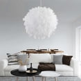 thumbnail image 2 of 26-27 Modern Feather Pendant Ceiling 27 Hanging Lamp Fitting Minimalist Indoor Loft Decor, 2 of 5