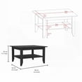 thumbnail image 3 of Payson's 2-Piece Living Room Set in Black: Bar Cart & Coffee Table, 3 of 6