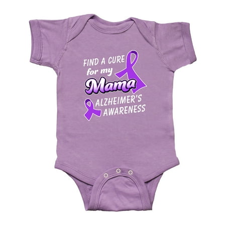 

Inktastic Alzheimer s Awareness Find a Cure for my Mama Gift Baby Boy or Baby Girl Bodysuit