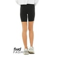 thumbnail image 2 of Bella Plus Canvas B06006502 FWD Fashion Womens High Waist Biker Shorts, Black - Extra Small, 2 of 3