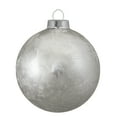 thumbnail image 3 of 4ct Silver and Clear Glass 2-Finish Christmas Ball Ornaments 3.25-Inch (80mm), 3 of 5