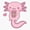 1pcs, variant on Axolotl Bubble Tea Cute Sticker