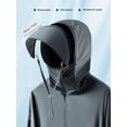 thumbnail image 2 of Summer UPF 100+ UV Proof Skin Coats Men Breathable Light Thin Cool Nylon Sun Protection Hooded Windbreaker Casual Jackets 8XL, 2 of 7
