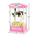 thumbnail image 2 of Big Bambino Retro Tabletop Popcorn Popper - 4-oz Stainless-Steel Kettle, Measuring Cups, Bags, and Removable Tray by Great Northern Popcorn (Pink), 2 of 5
