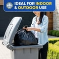 thumbnail image 6 of Plastic Prince 55 Gallon Trash Bags Heavy Duty Large Contractor Garbage Bags for Rubbermaid Brute 44-55 Gallon Trash Cans 38x58 Black Trash Can Liners 1.5 Mil, Pack of 100, 6 of 8