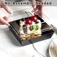 thumbnail image 2 of 50 Pack Small Charcuterie Boxes with Clear Lids, To Go Paper Dessert Boxes Bakery Boxes, 5 Inches Disposable Food Containers for Cookies, Cupcakes, Slice Cakes, Strawberries (Black), 2 of 7
