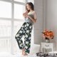 thumbnail image 5 of Balery Lilies Flowers Pantalones de pijama para mujer, pijamas ultraligeros, pantalones de estar por casa-Medium, 5 of 6