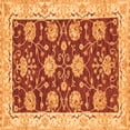 thumbnail image 1 of Ahgly Company Indoor Square Abstract Orange Modern Area Rugs, 4' Square, 1 of 4