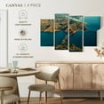 thumbnail image 5 of Elephant Stock Golden Gate Bridge Aerial Wall Art - Horizontal Multi Panel Canvas - Living Room Wall Decor - Architecture Multi Panel - Teal And Orange Decor - 68" x 42", 5 of 8