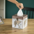 thumbnail image 2 of Facial Tissue Box Holder for Your Bathroom, Office, or Vanity with Decorative World Map Design, 2 of 7